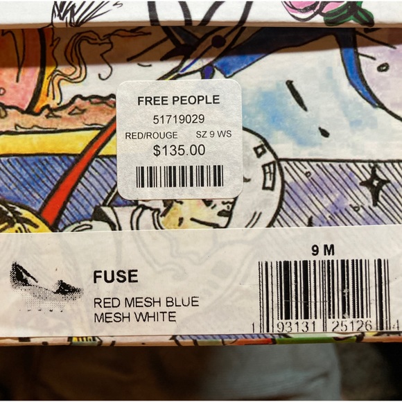 Free People Jeffrey Campbell Emery Flatform, 9 Red White Blue $135 preloved - Picture 11 of 12